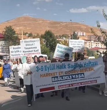 Bayburt’ta Sağlıklı Yaşam Yürüyüşü Gerçekleşti