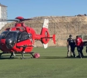 Darende’de Kalp Krizi Geçiren Hasta Hava Ambulansı ile Taşındı