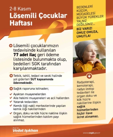 Lösemili Çocuklar Haftası’nda Destek Mesajı
