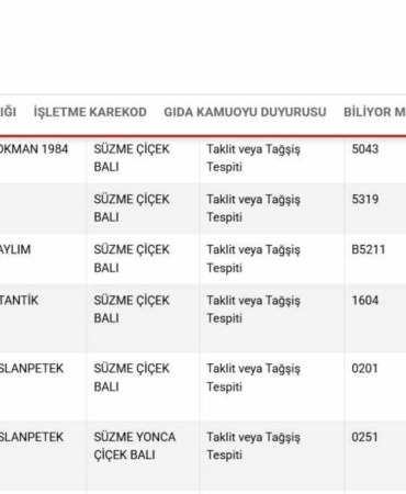 Akyurt’taki Bal Ürünlerinde Tağşiş Şoku!