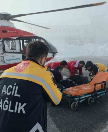 KOAH Hastası Helikopterle Hastaneye Sevk Edildi