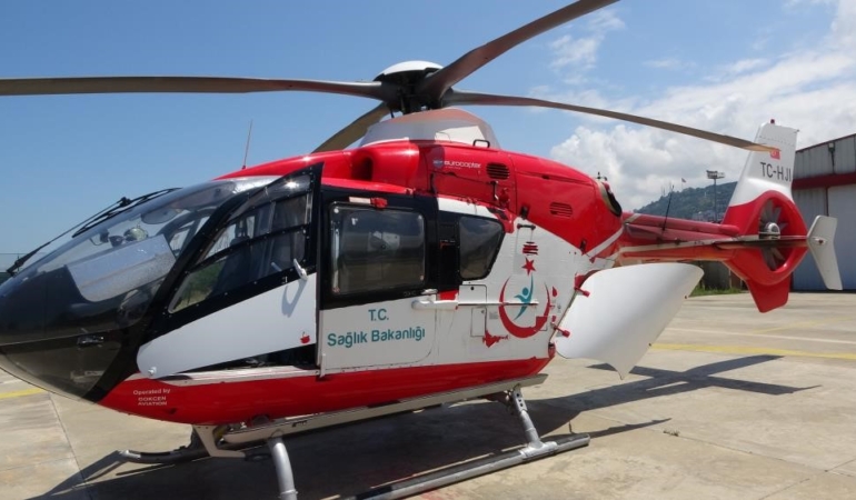 Doğu Karadeniz’de Hava Ambulansı Hizmette