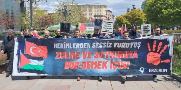 Erzurum’da 132. Hafta Gazze İçin Sessiz Yürüyüş