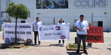 Öz İplik-İş’ten Uşak’ta Colin’s önünde basın açıklaması